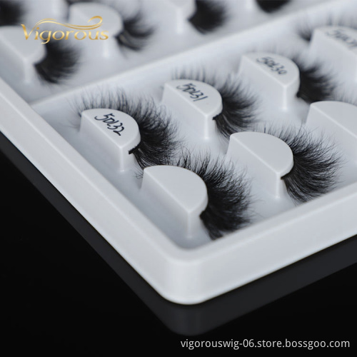 3D 5D Mink Wholesale 100% Real Mink Fur Mink Eyelashes Vendor 25 mm False Lashes With Customized Packaging